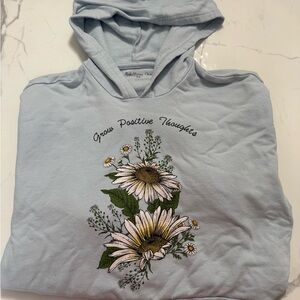 Rebellious One Light Blue Positive Hoodie